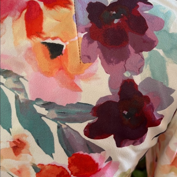 Calvin Klein floral print sheath dress with bell sleeves Size 8 - Picture 11 of 16